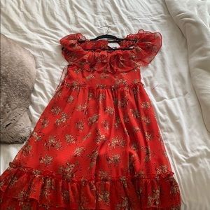 Long red Zara dress